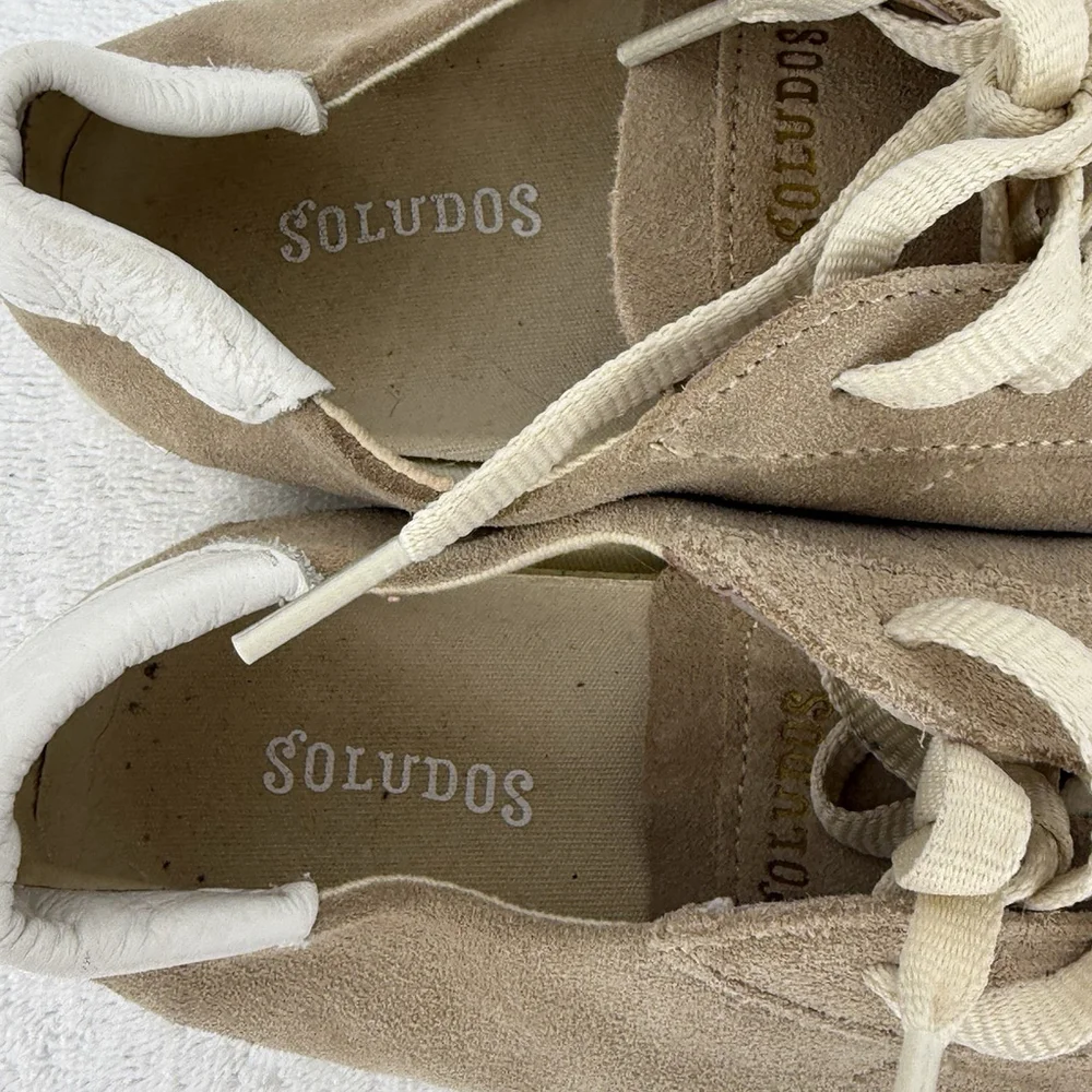 Soludos Platform Leather Women's Size 8 Sneakers Ibiza Nude